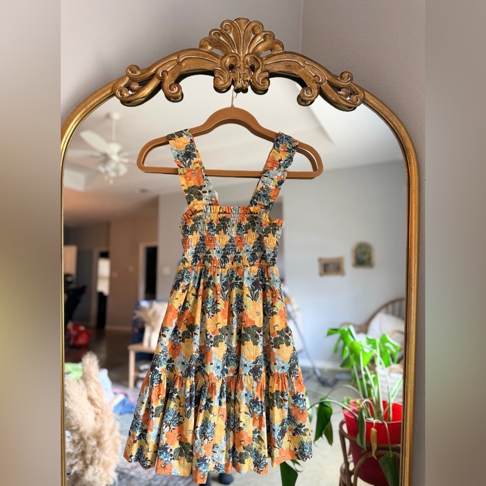 Abercrombie & fitch floral smocked sleeveless dress Xs petite
